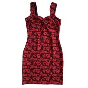 red vampcore grunge bodycon mini dress